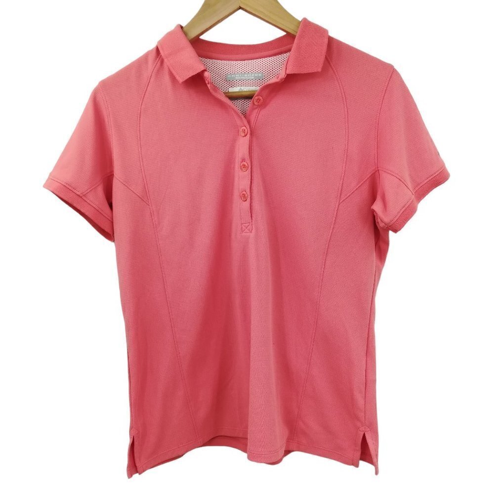 Columbia PFG Omni-Shade Sun Protection Womens Vented Polo Shirt Size S  Collar